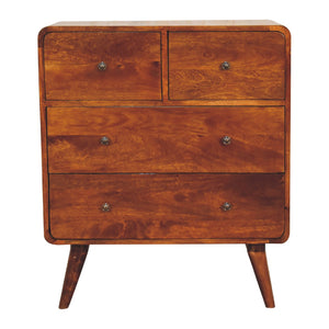 2 over 2 Curved Chesnut Chest - Living with Luxury