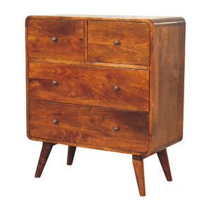 2 over 2 Curved Chesnut Chest - Living with Luxury