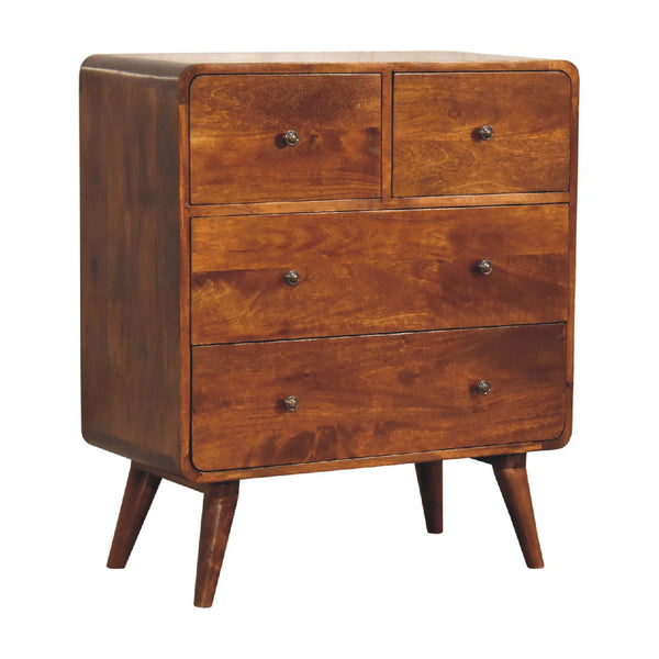 2 over 2 Curved Chesnut Chest - Living with Luxury