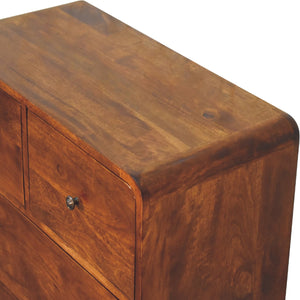 2 over 2 Curved Chesnut Chest - Living with Luxury