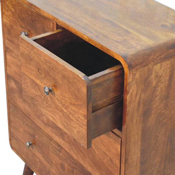2 over 2 Curved Chesnut Chest - Living with Luxury