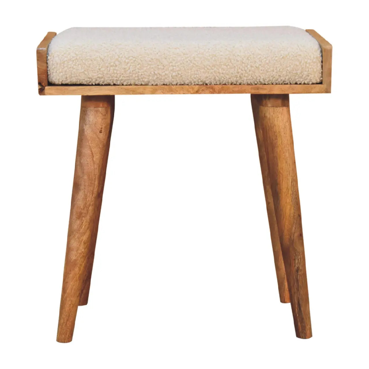 Boucle Tray Style Footstool