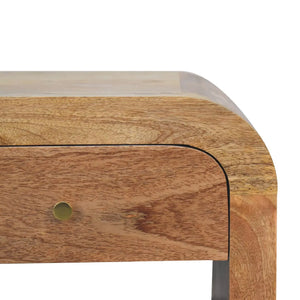 Darcy Bedside Table | Solid Mango Wood with Brass Knob