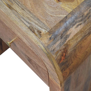 Darcy Bedside Table | Solid Mango Wood with Brass Knob