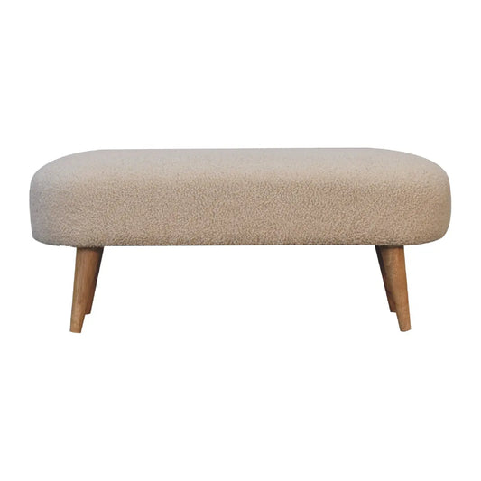 Boucle Hallway Bench - Living with Luxury