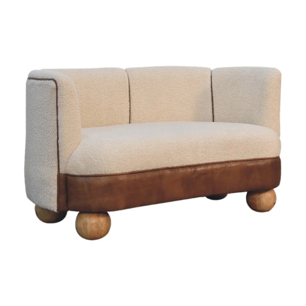 Boucle Cream Buffalo Small Sofa – Stylish, Compact, and Timeless Comfort