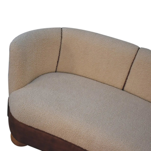 Boucle Cream Buffalo Small Sofa – Stylish, Compact, and Timeless Comfort