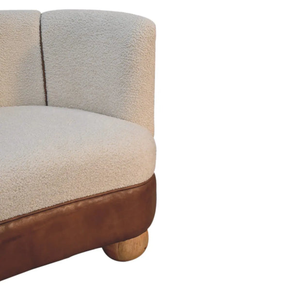 Boucle Cream Buffalo Small Sofa – Stylish, Compact, and Timeless Comfort