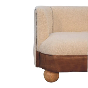 Boucle Cream Buffalo Small Sofa – Stylish, Compact, and Timeless Comfort