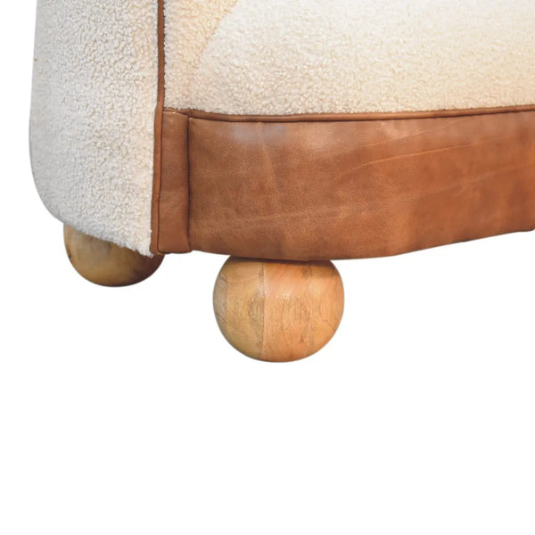 Boucle Cream Buffalo Small Sofa – Stylish, Compact, and Timeless Comfort