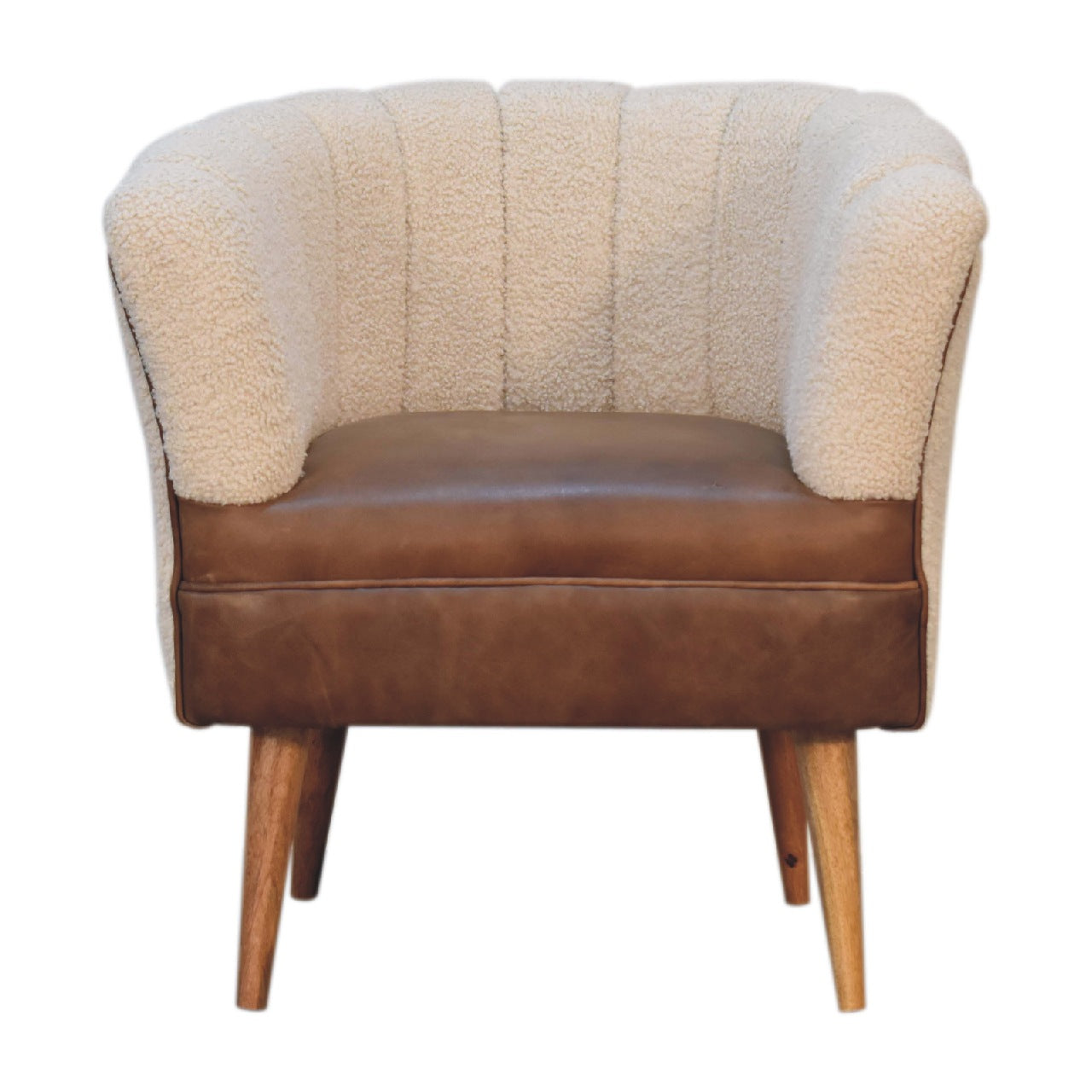 Boucle Cream Buffalo Armchair - Living with Luxury