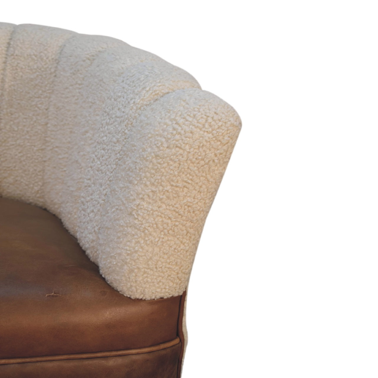 Boucle Cream Buffalo Armchair - Living with Luxury