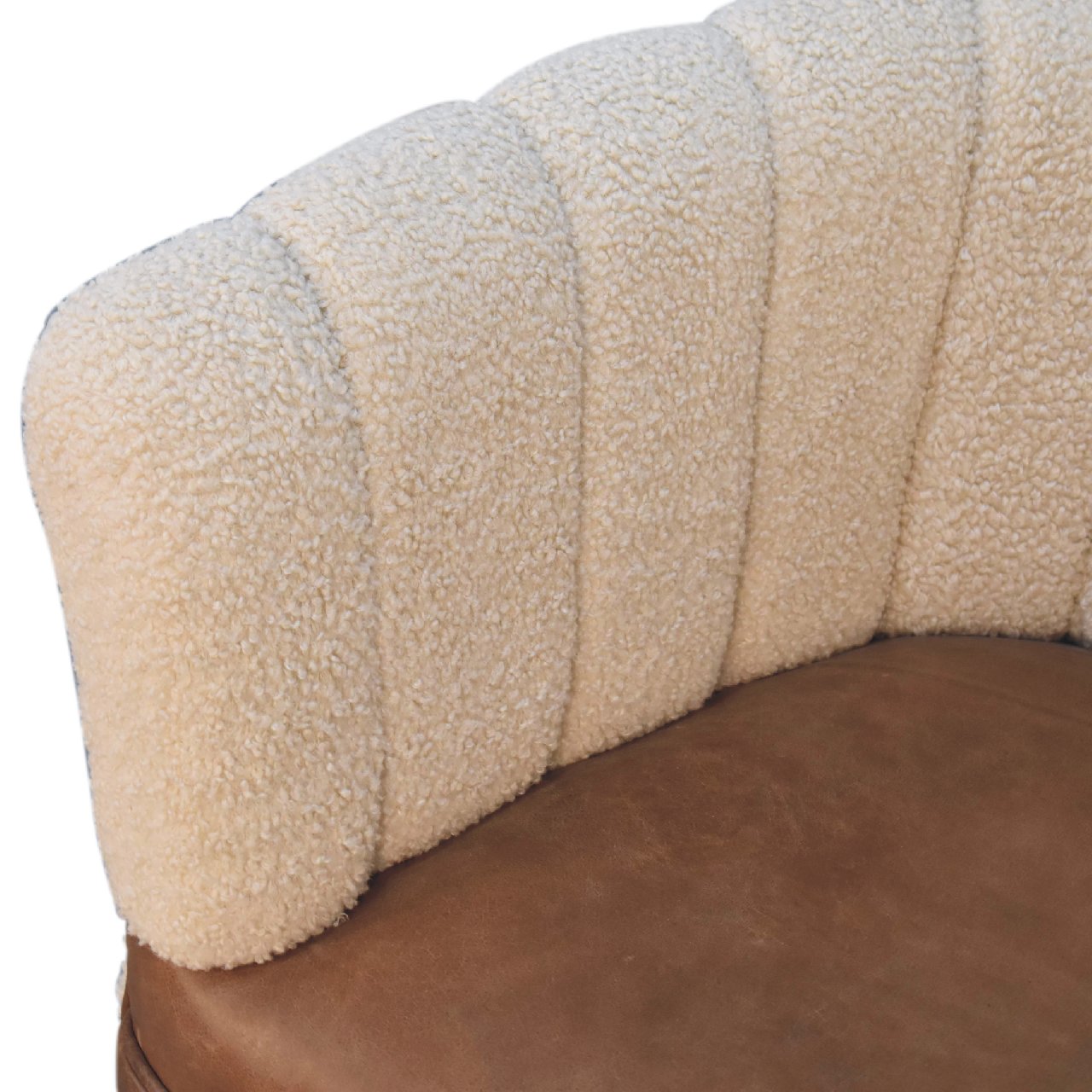 Boucle Cream Buffalo Armchair - Living with Luxury