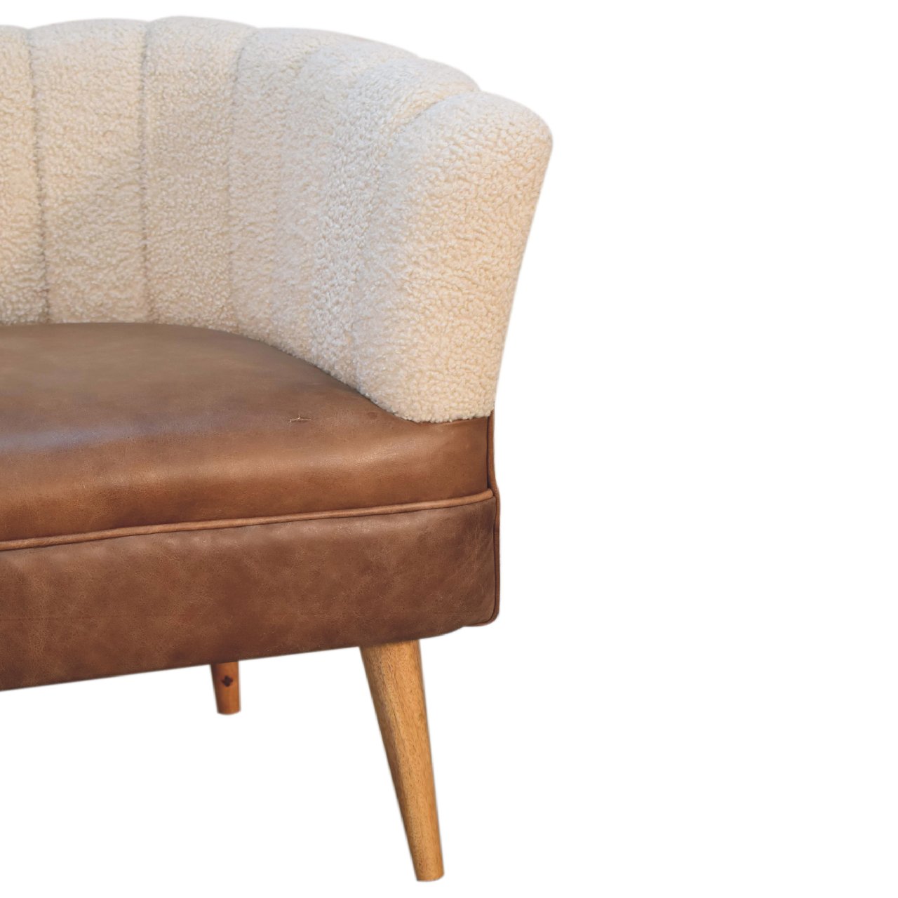 Boucle Cream Buffalo Armchair - Living with Luxury