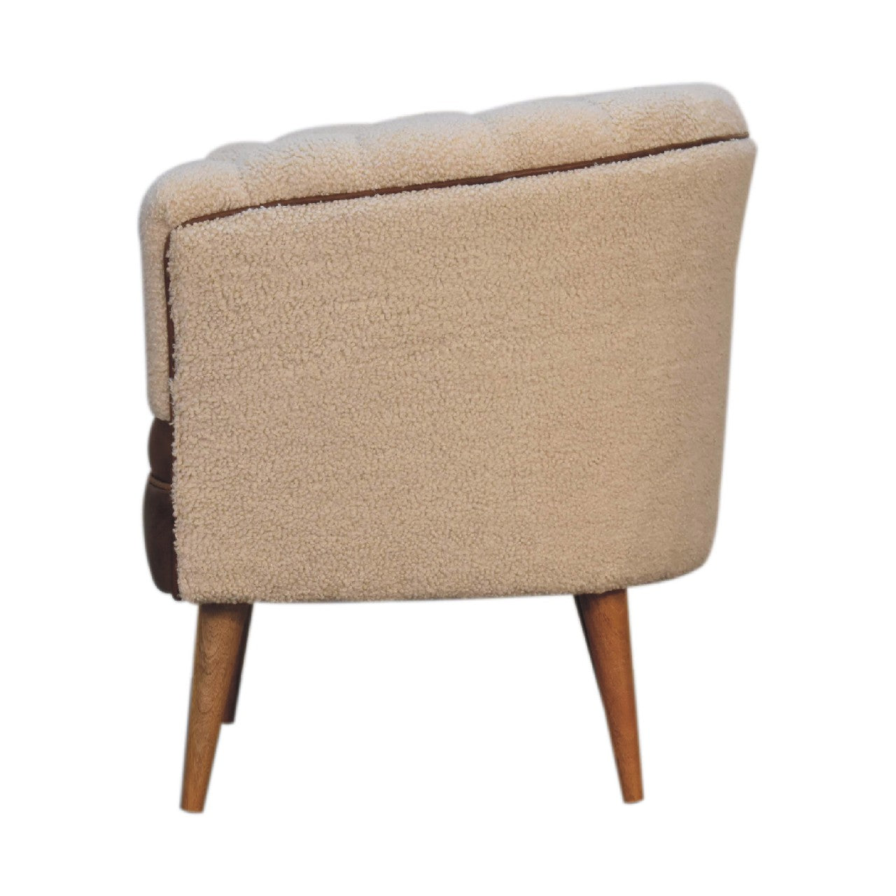 Boucle Cream Buffalo Armchair - Living with Luxury