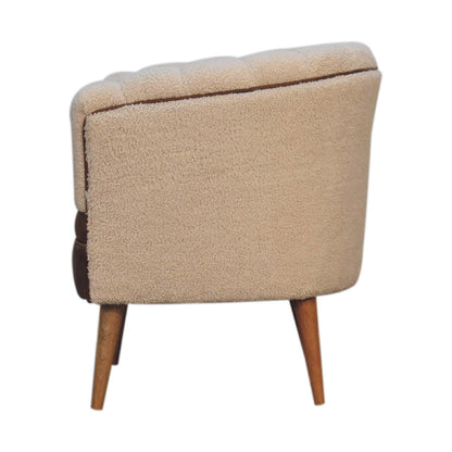 Boucle Cream Buffalo Armchair - Living with Luxury
