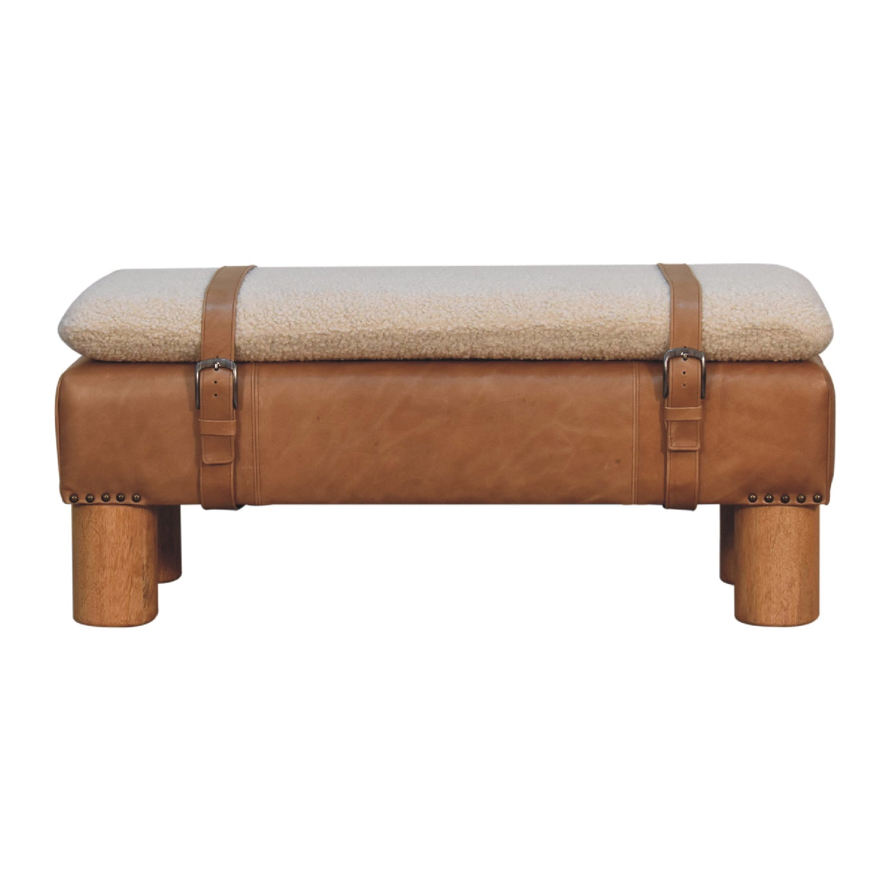 Strapped Cyclinder Bench - Living with Luxury
