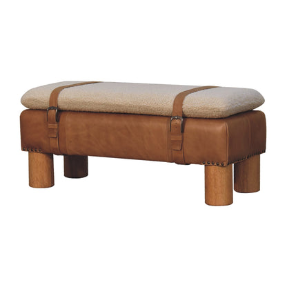 Strapped Cyclinder Bench - Living with Luxury