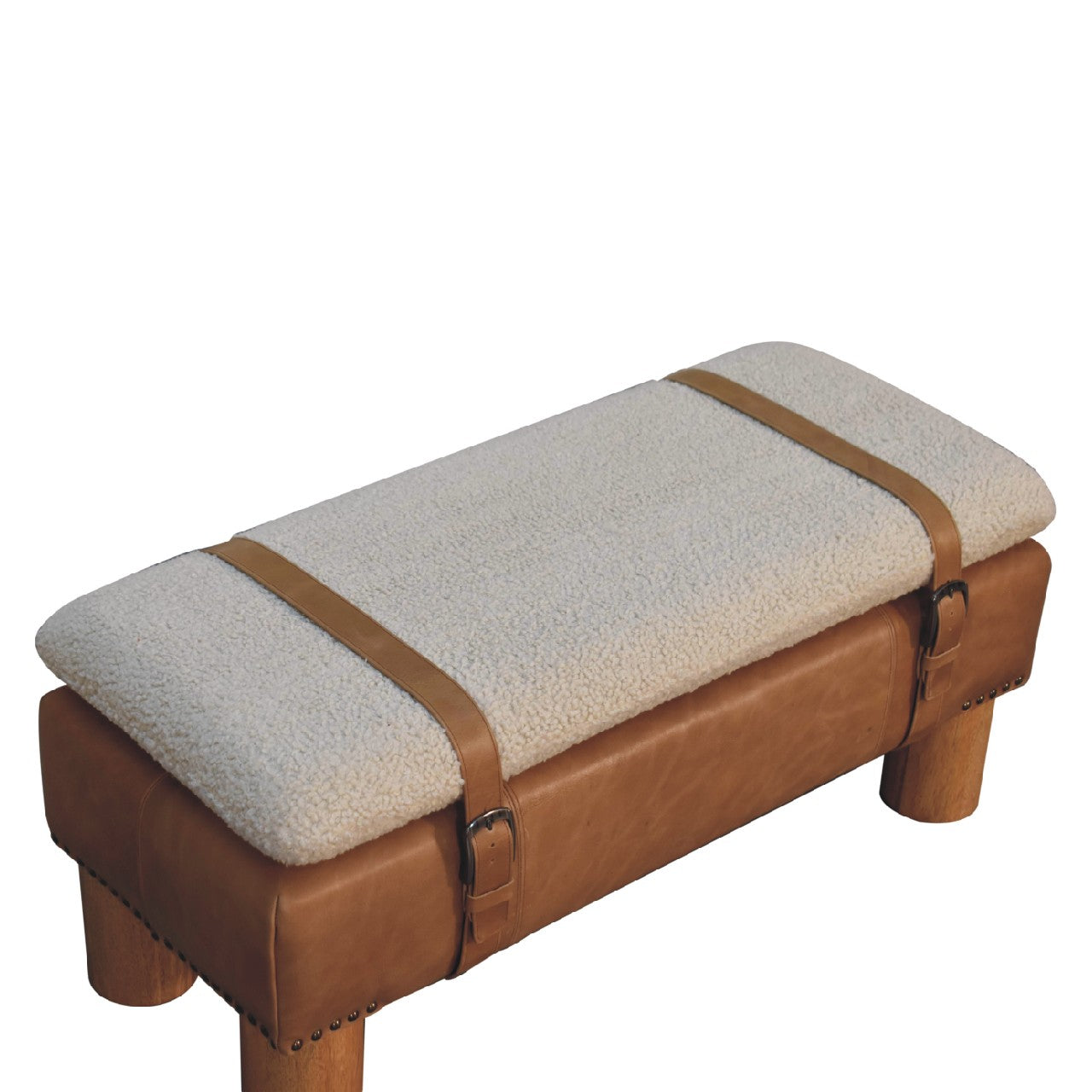 Strapped Cyclinder Bench - Living with Luxury