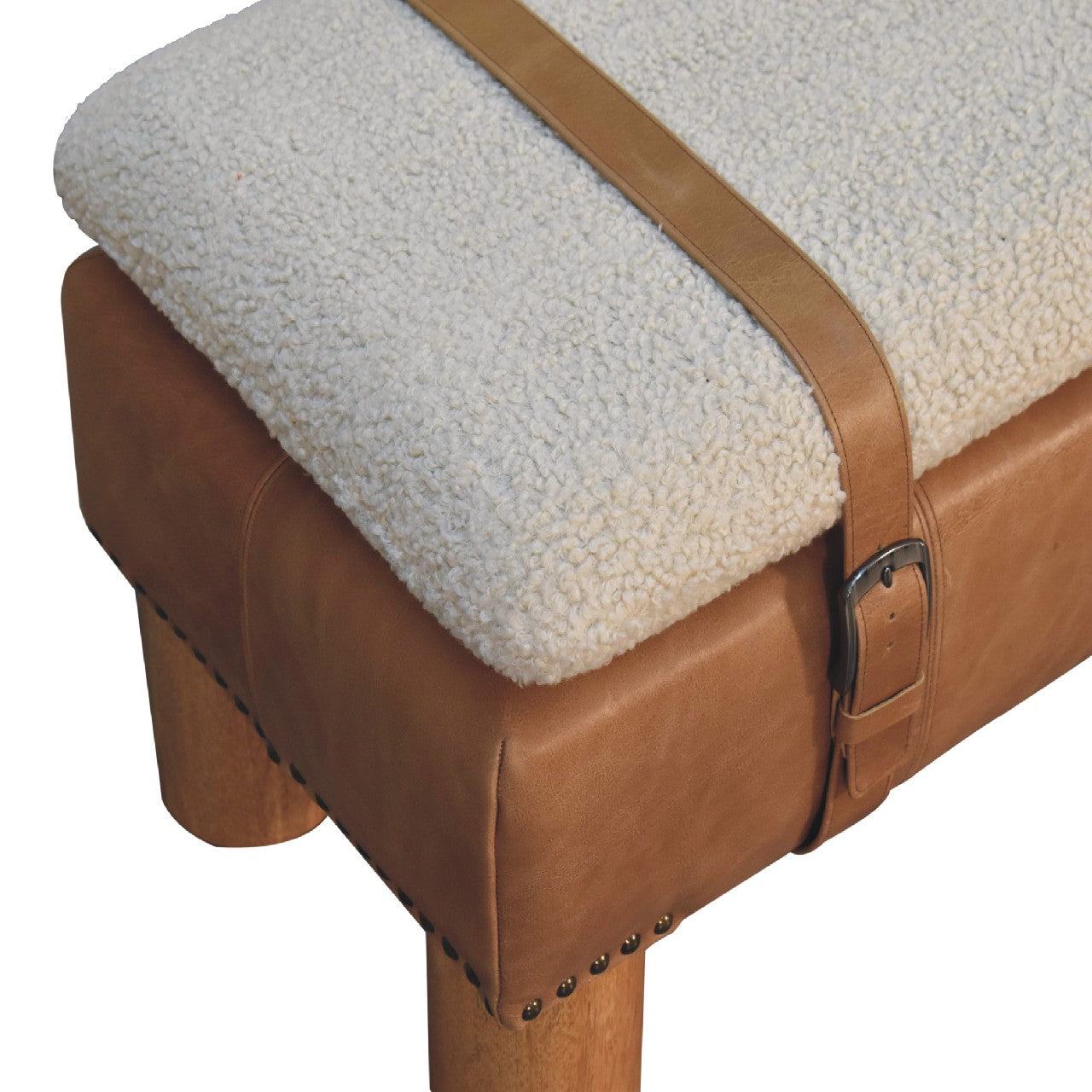 Strapped Cyclinder Bench - Living with Luxury