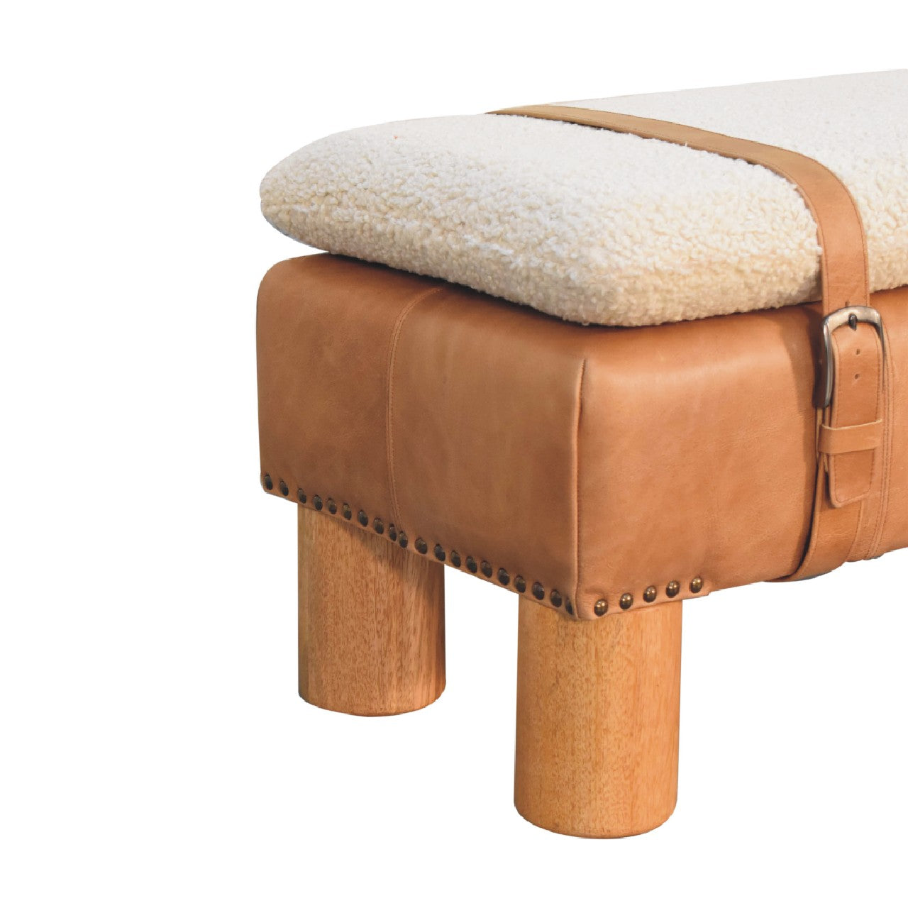Strapped Cyclinder Bench - Living with Luxury