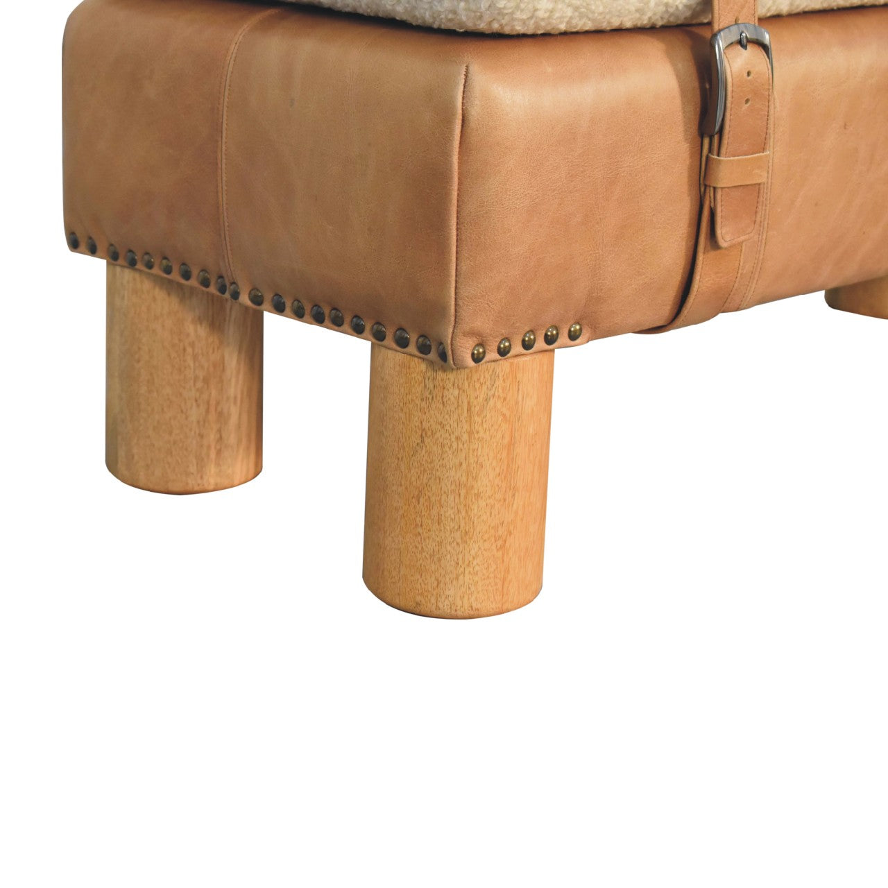 Strapped Cyclinder Bench - Living with Luxury