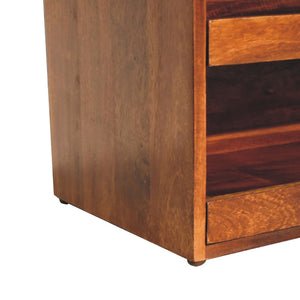 Buffalo Pull out Chestnut Shoe Bench - Living with Luxury