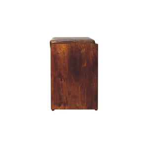 Buffalo Pull out Chestnut Shoe Bench - Living with Luxury