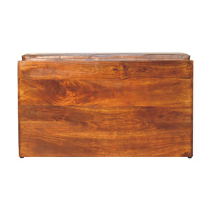 Buffalo Pull out Chestnut Shoe Bench - Living with Luxury