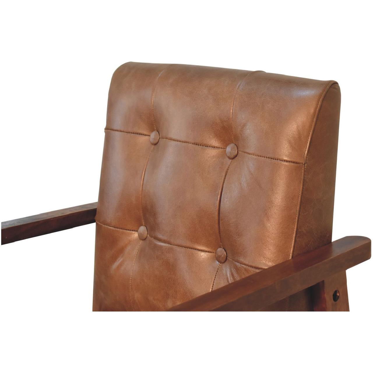Brown Buffalo Leather Chair - Living with Luxury