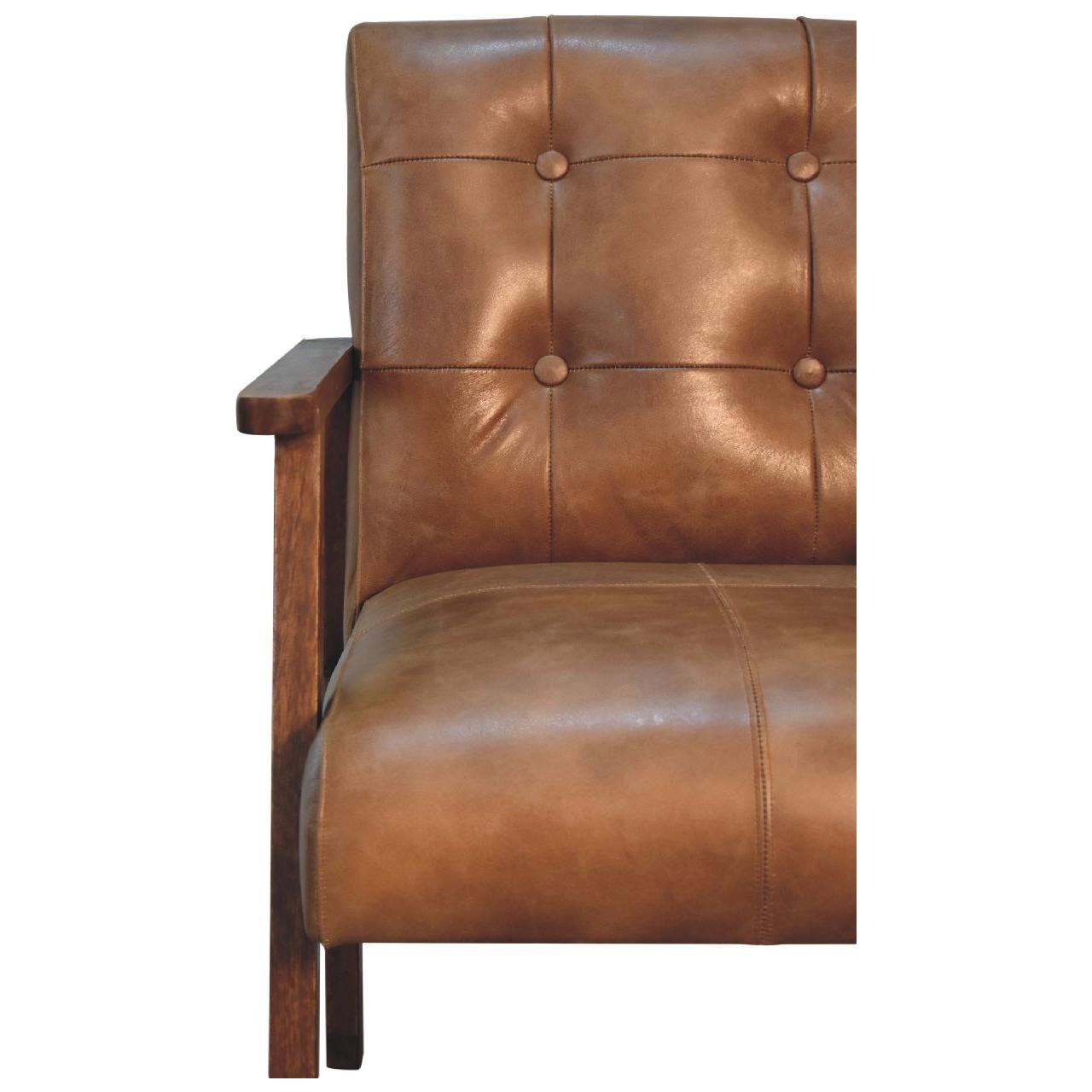 Brown Buffalo Leather Chair - Living with Luxury