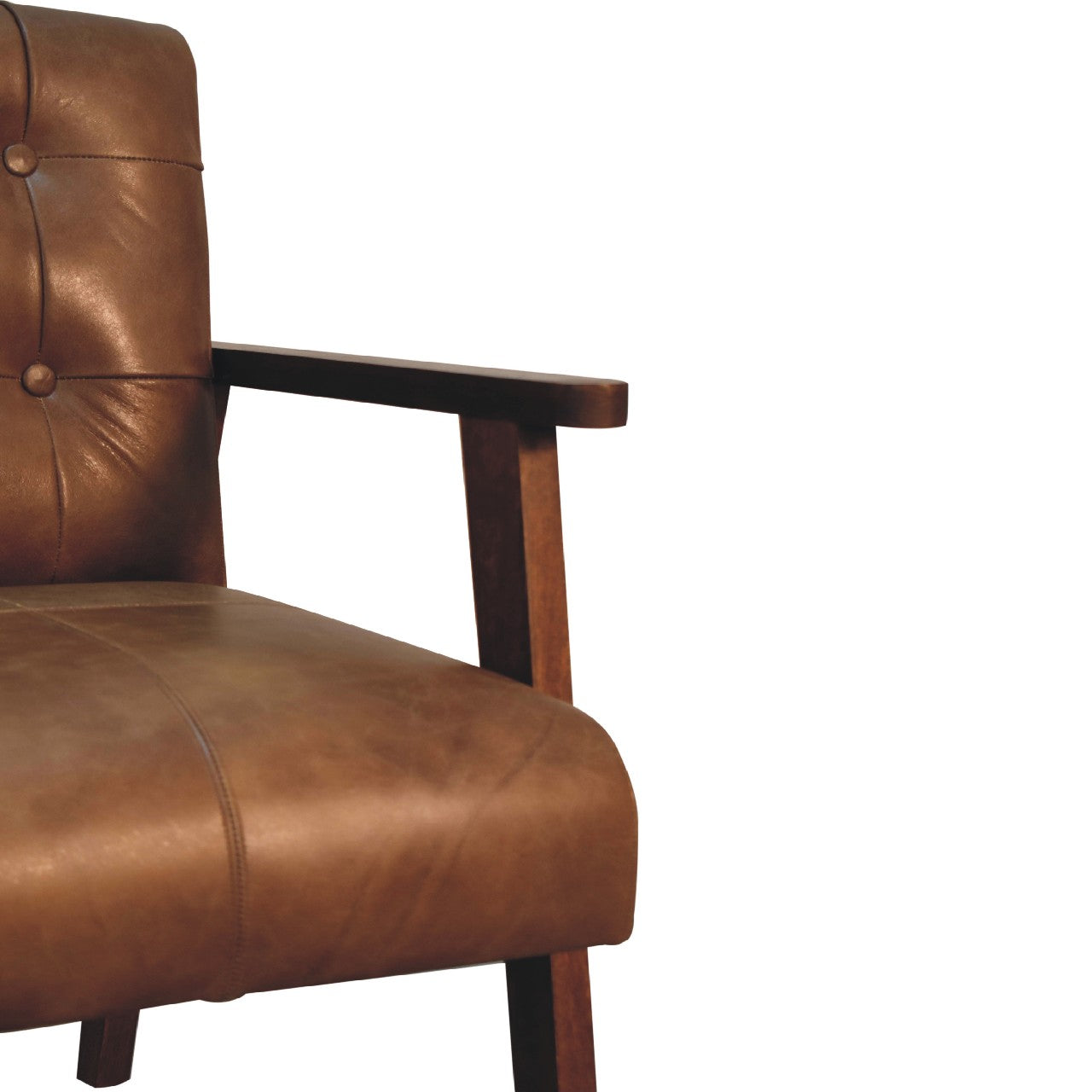 Brown Buffalo Leather Chair - Living with Luxury