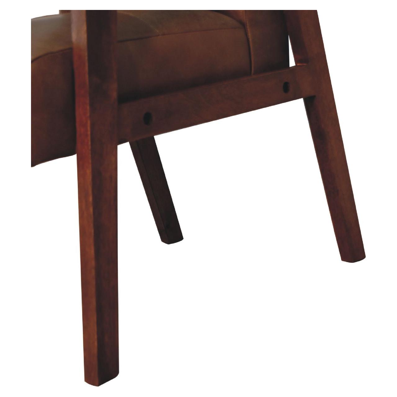 Brown Buffalo Leather Chair - Living with Luxury
