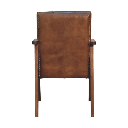 Brown Buffalo Leather Chair - Living with Luxury