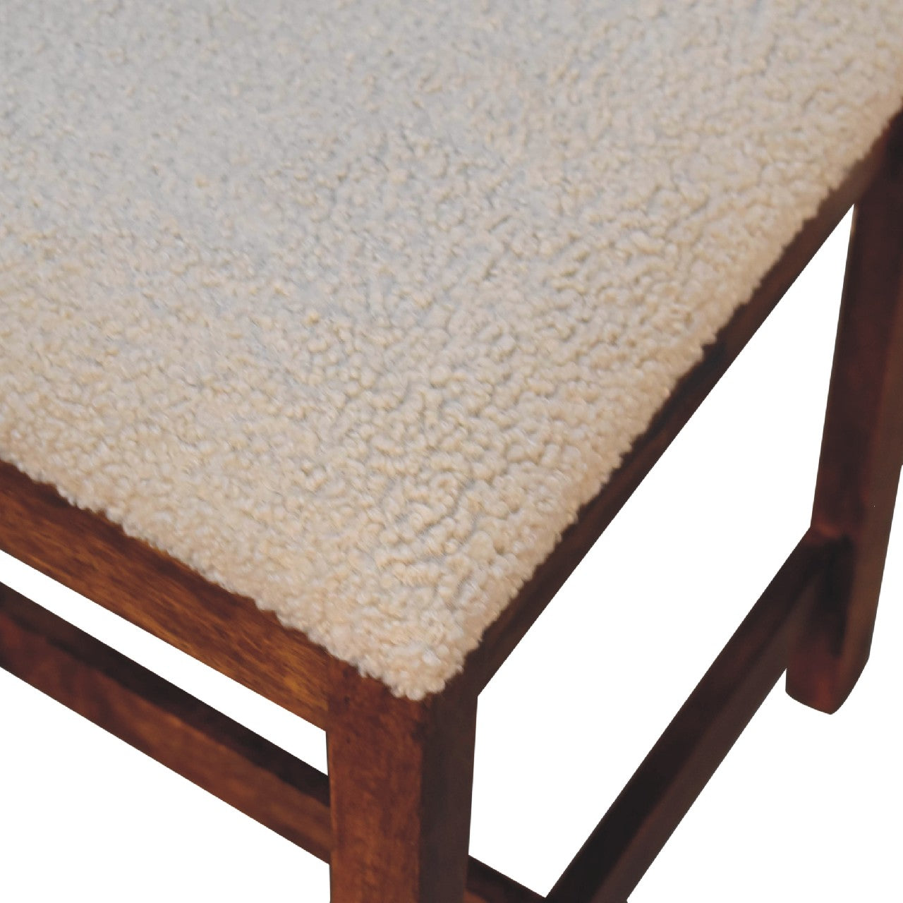 Cream Boucle Rattan Chair - Living with Luxury