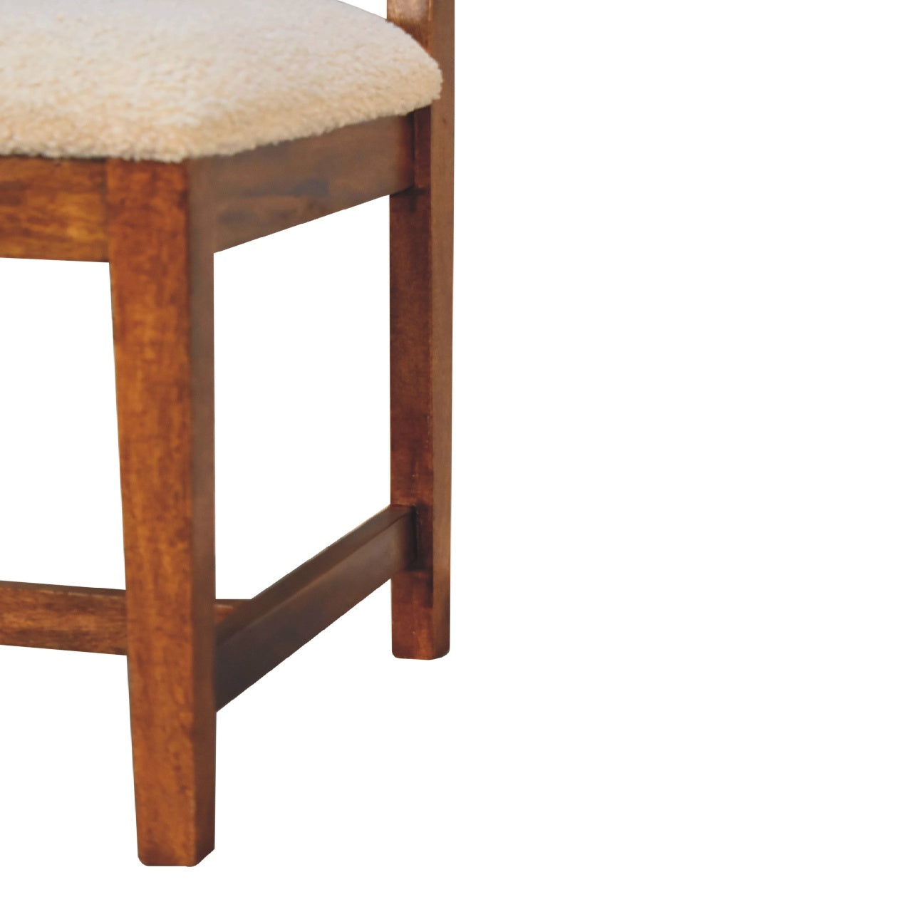 Cream Boucle Rattan Chair - Living with Luxury