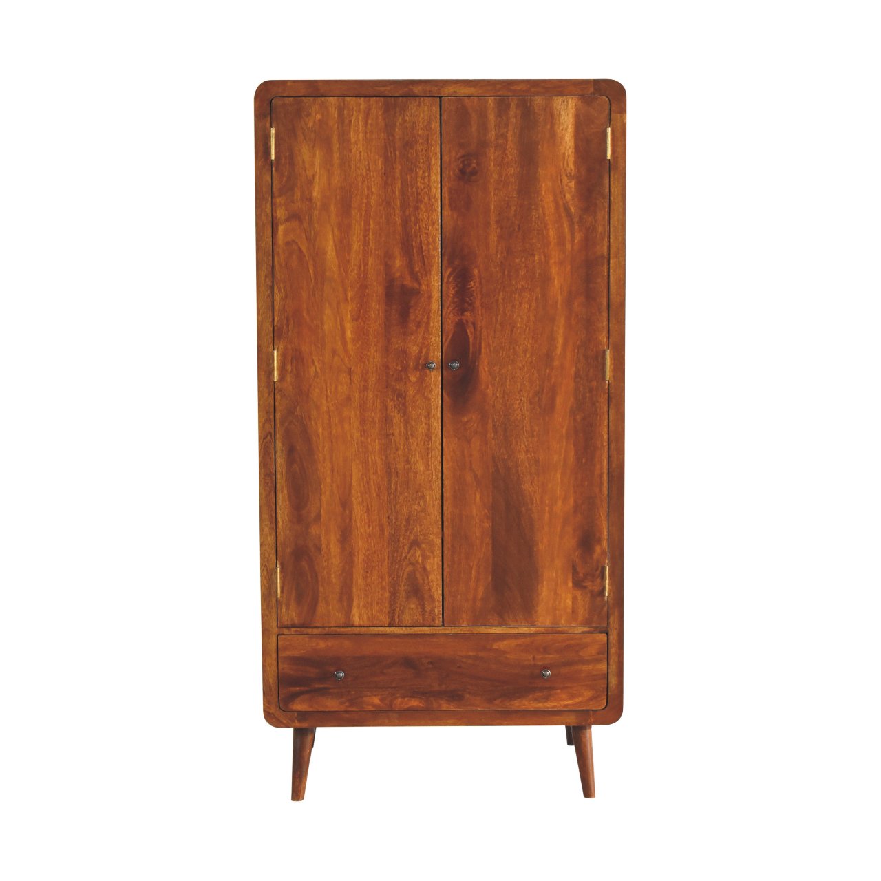 Curved Chestnut Wardrobe - Living with Luxury