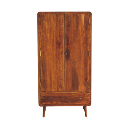 Curved Chestnut Wardrobe - Living with Luxury