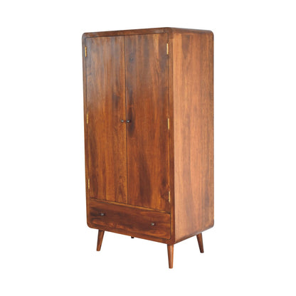 Curved Chestnut Wardrobe - Living with Luxury