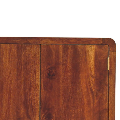 Curved Chestnut Wardrobe - Living with Luxury
