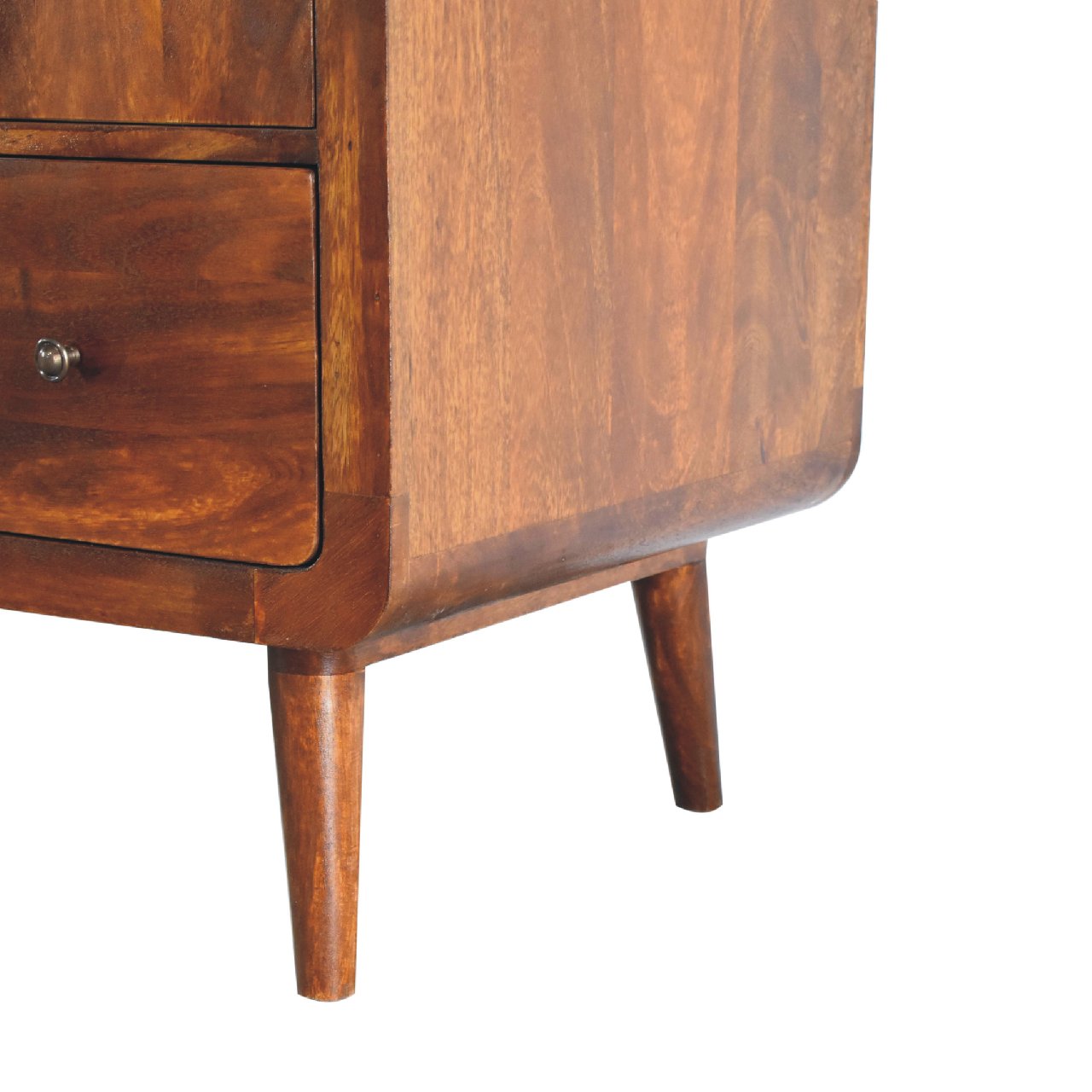 Curved Chestnut Wardrobe - Living with Luxury