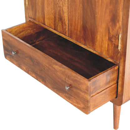 Curved Chestnut Wardrobe - Living with Luxury