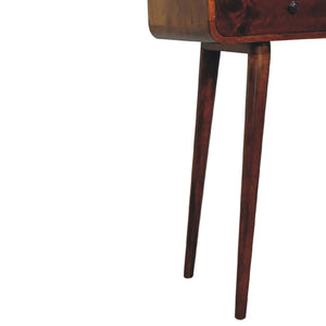 Chestnut Curved Hallway Table