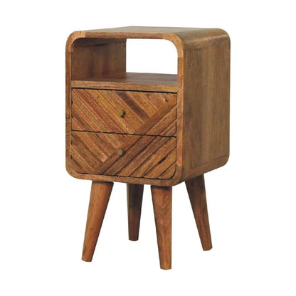 Mini Lille Curved Bedside - Living with Luxury