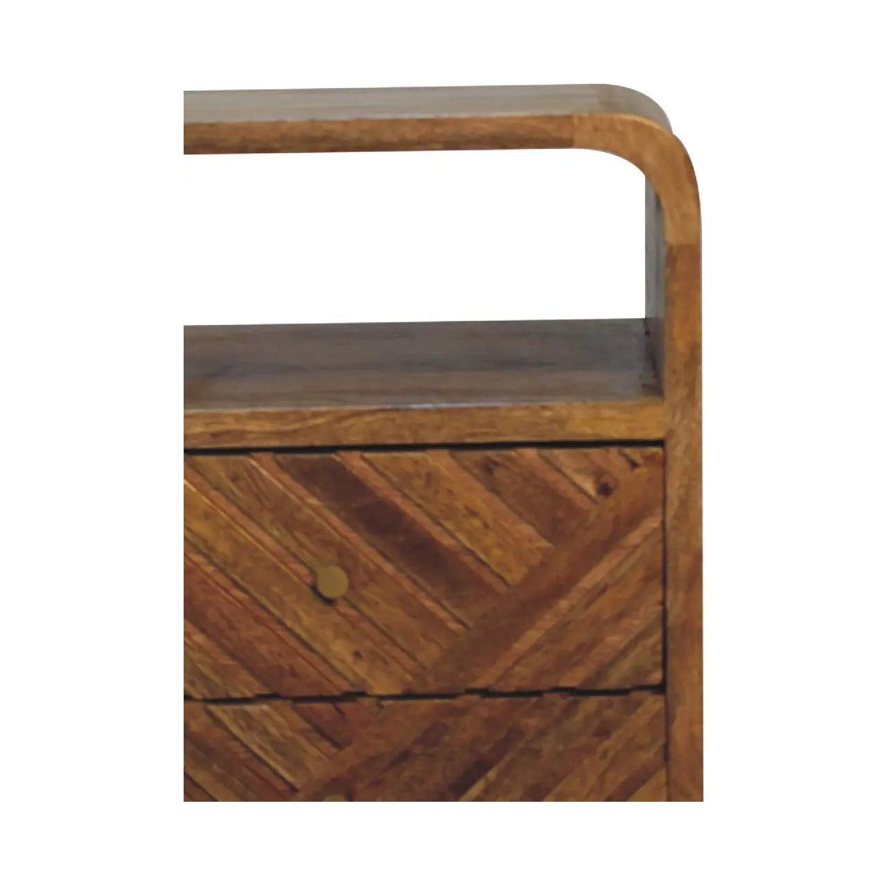 Mini Lille Curved Bedside - Living with Luxury