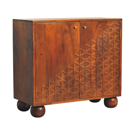 Chestnut Dice Cabinet - Living with Luxury