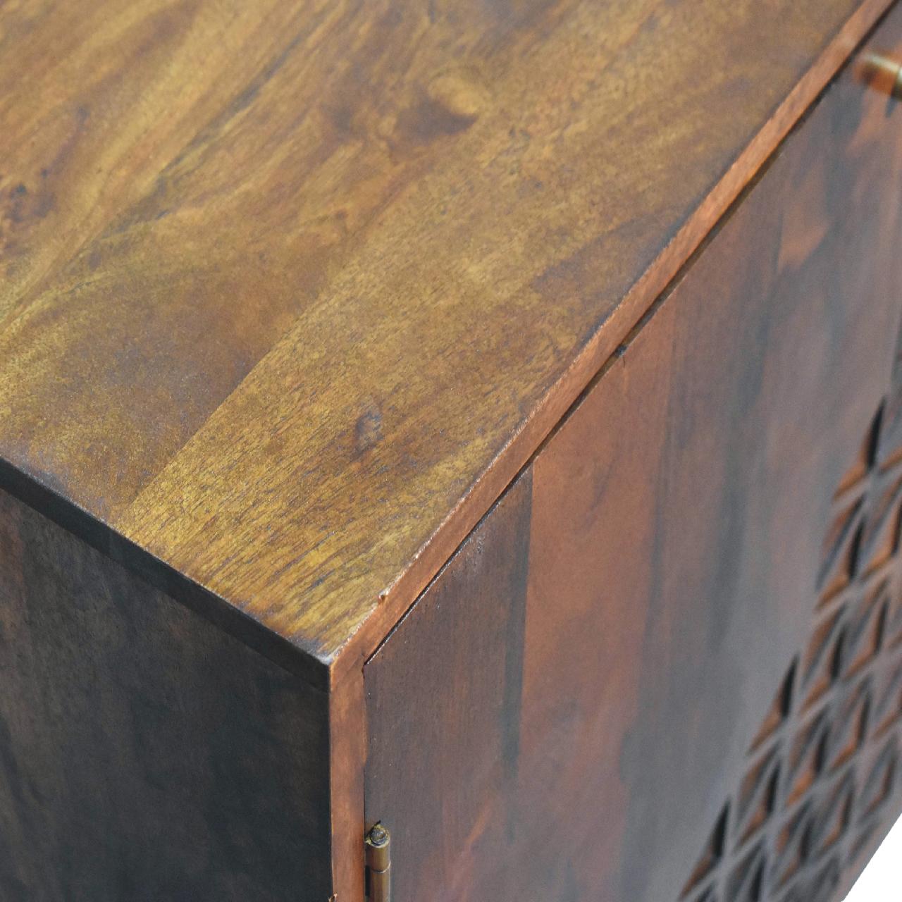 Chestnut Dice Cabinet - Living with Luxury