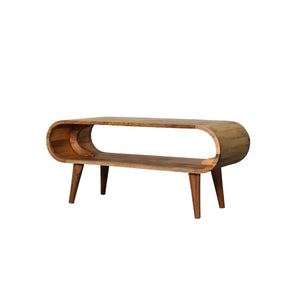 Wooden Coffee Table - Amaya Nordic Style Oak-Ish Finish with Modern Design