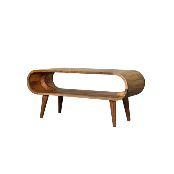 Wooden Coffee Table - Amaya Nordic Style Oak-Ish Finish with Modern Design