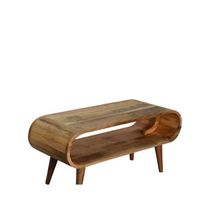 Wooden Coffee Table - Amaya Nordic Style Oak-Ish Finish with Modern Design